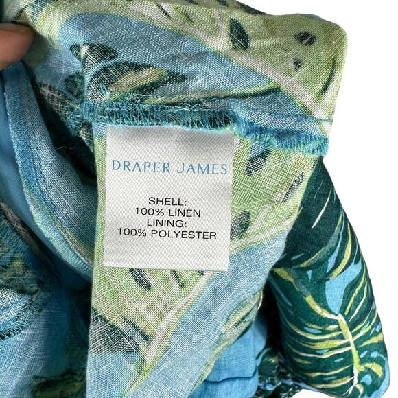 DRAPER JAMES Tropical Palm Women's Puff Sleeve Blouse Top Size 18 Colorful - Picture 7 of 8